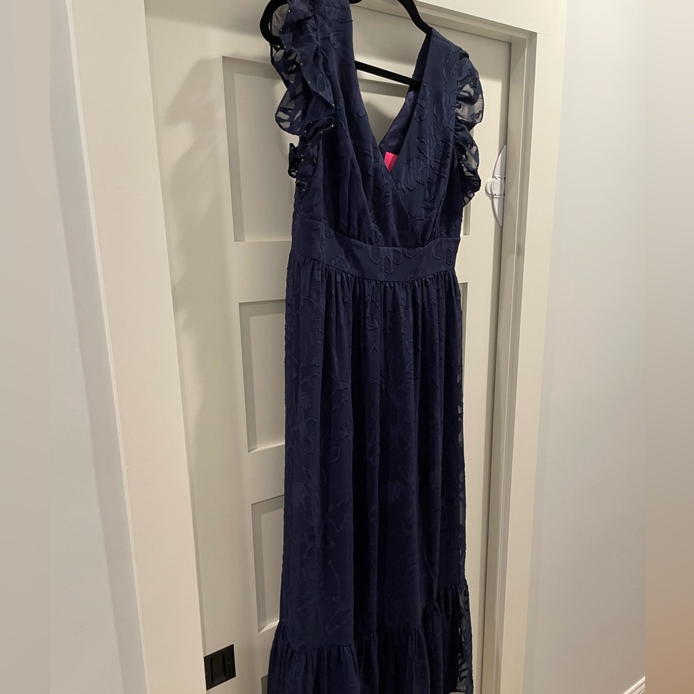 Lilly Pulitzer Navy Autumn Midi Dress | Size 6